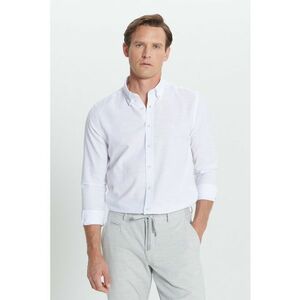 Camasa slim-fit cu guler fixat cu nasturi imagine