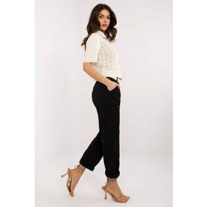 Pantaloni crop cu talie inalta - imagine