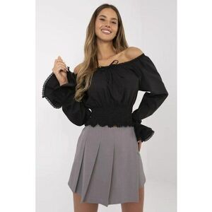 Fusta-pantalon cu insertie elastica la spate imagine