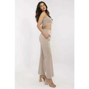 Pantaloni bootcut cu nasturi decorativi imagine