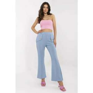 Pantaloni bootcut cu nasturi decorativi imagine