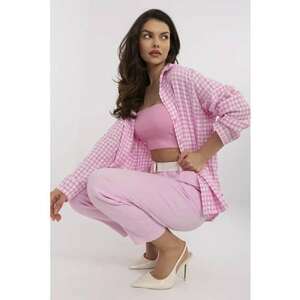 Pantaloni crop cu o curea textila imagine