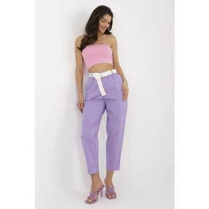 Pantaloni crop cu o curea textila imagine