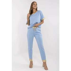 Bluza si pantaloni cu terminatii metalizate - imagine