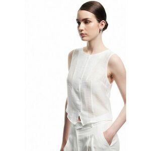 Bluza crop din amestec de lyocell imagine