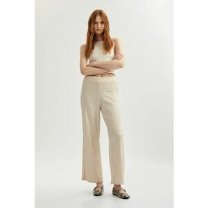 Pantaloni texturati cu croiala ampla imagine