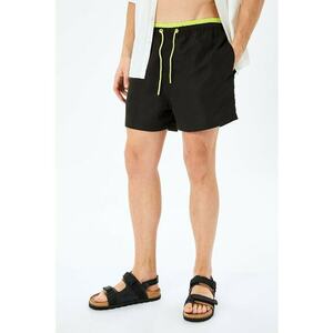 Pantaloni scurti de baie cu talie contrastanta imagine