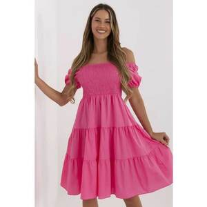 Rochie midi cu decolteu pe umeri imagine