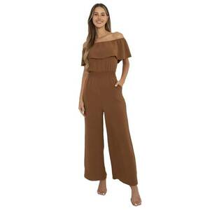 Salopeta cu decolteu pe umeri si buzunare laterale - imagine