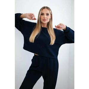 Set de bluzon cu maneci cazute si pantaloni sport - imagine