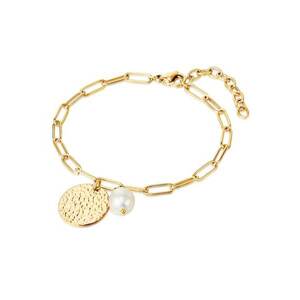 Bratara placata cu aur de 18K si decorata cu perla imagine