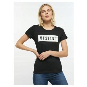 Tricou Dama - Model Alina C Big Logo Tee - Croiala Clasica Regular Fit - 100% Bumbac - Comod Si Moale - Cu Imprimeu Logo Mare - Bun Pentru Fiecare Zi Si Tinute Casual - Marimea XS - Negru imagine