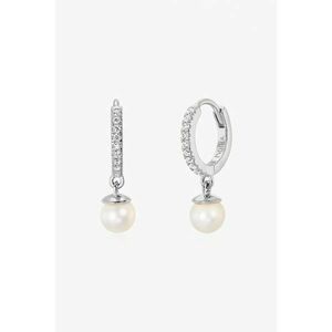Cercei din argint cu perle si zirconia imagine