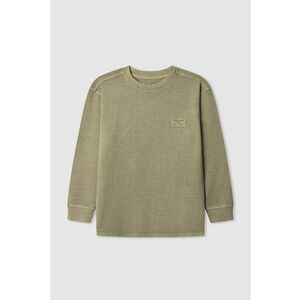 Bluza de bumbac cu decolteu la baza gatului imagine