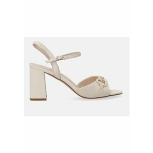 SANDALE DIN PIELE CU TOC MASIV SI CATARAMA imagine