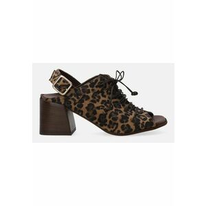 SANDALE ANIMAL PRINT DIN PIELE INTOARSA imagine