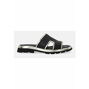 Slapi din piele cu detalii metalizate imagine