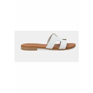 Papuci de piele demi-wedge cu decupaje laterale imagine