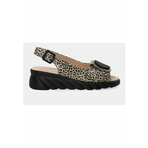 Sandale dama din nubuc cu imprimeu animal imagine