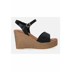 Sandale din piele cu platforma wedge imagine
