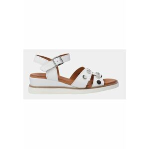 Sandale uni wedge din piele imagine