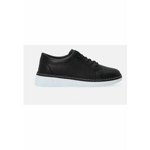 Pantofi Casual Din Piele Naturala Uni Cu Sireturi imagine