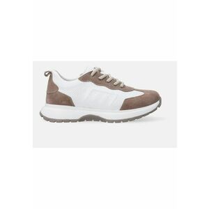 PANTOFI SPORT DIN PIELE CU INSERTII DIN PIELE INTORSA imagine