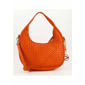 Geanta de umar - piele naturala - portocalie - 23x35x12cm - 3 buzunare interioare - 1 buzunar exterior - curea detasabila. imagine