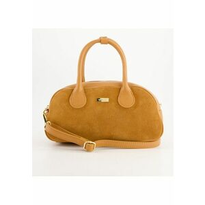 Geanta de umar maro - piele intoarsa - dimensiuni 16x31x10cm - curea detasabila 110cm imagine