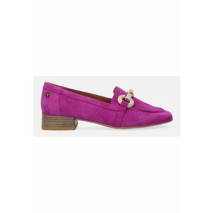 Pantofi loafer fucsia din piele intoarsa imagine