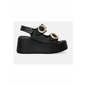 Sandale wedge din piele imagine