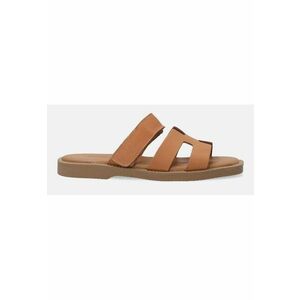 Papuci din piele - Maro deschis imagine