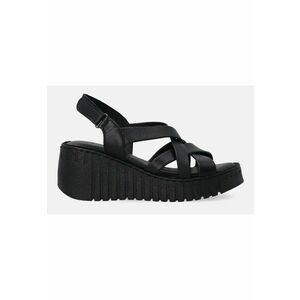 Sandale din piele naturala cu talpa wedge imagine