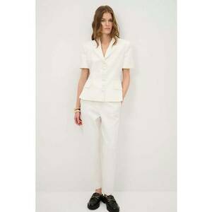 Pantaloni crop cu croiala conica imagine