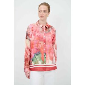 Camasa din in cu imprimeu abstract imagine