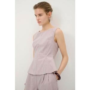 Bluza din peplum fara maneci imagine