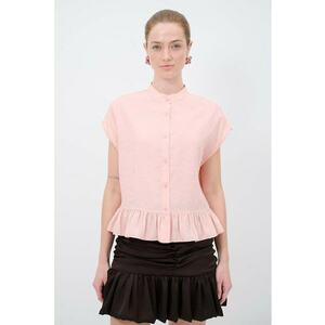 Camasa din amestec de modal cu guler Mao imagine