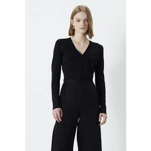 Cardigan cu decolteu in V si model uni imagine