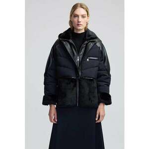 Geaca cu detalii de blana sintetica imagine