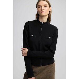 Cardigan cu nasturi decorativi si fermoar imagine