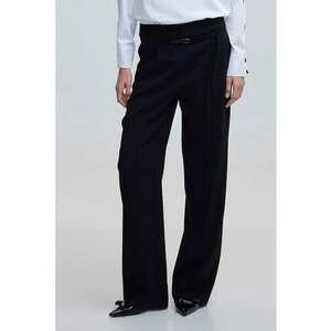 Pantaloni cu croiala ampla si talie inalta imagine