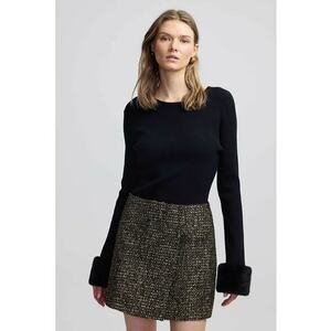 Ipekyo - Pulover cu mansete detasabile din blana sintetica imagine