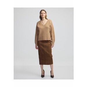 Pulover cu maneci cazute si decolteu in V imagine