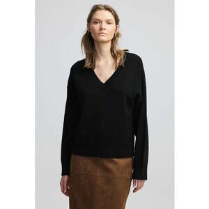 Pulover cu maneci cazute si decolteu in V imagine