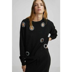 Pulover din amestec de lana cu decupaje decorative imagine