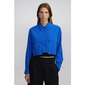 Camasa crop de bumbac imagine