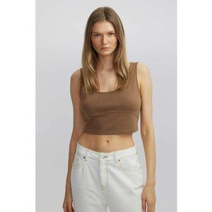 Top crop cu decolteu patrat imagine