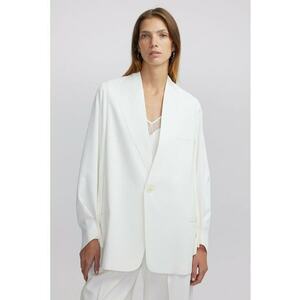 Sacou supradimensionat cu model uni imagine