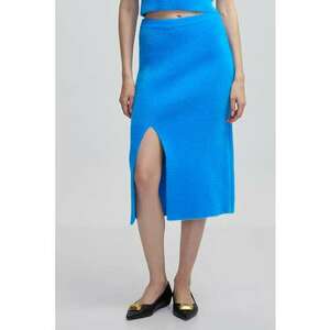 Fusta midi pufoasa cu slit lateral imagine