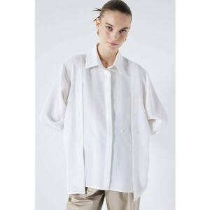 Camasa supradimensionata din lyocell cu maneci cazute imagine